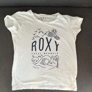 Roxy Cream Kids Tee - Ocean Graphic